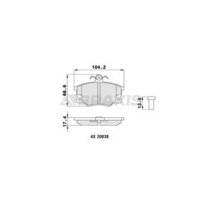Bremsbeläge AB0019 von BRAXIS günstig für 13,41 € online kaufen
