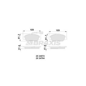 Bremsbeläge AB0022 von BRAXIS günstig für 13,62 € online kaufen