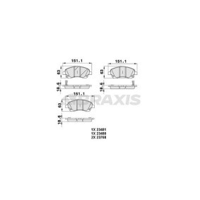 Acquista Kit pastiglie freni da BRAXIS AB0055 a buon mercato per soli 18,81 €