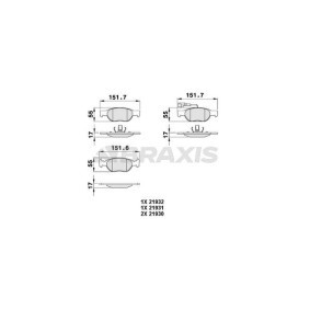 Bremsbeläge AB0063 von BRAXIS günstig für 16,93 € online kaufen