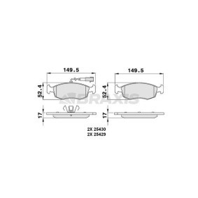 Bremsbeläge AB0080 von BRAXIS günstig für 23,99 € online kaufen