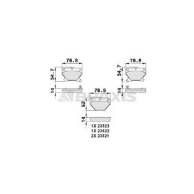 Acquista Kit pastiglie freni da BRAXIS AB0085 a buon mercato per soli 12,44 €