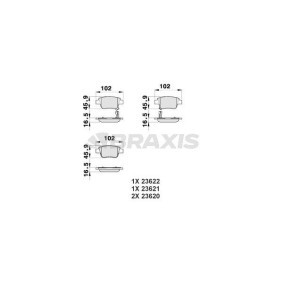 Acquista Kit pastiglie freni da BRAXIS AB0101 a buon mercato per soli 14,10 €