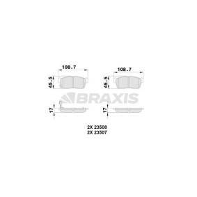 Bremsbeläge AB0117 von BRAXIS günstig für 22,32 € online kaufen