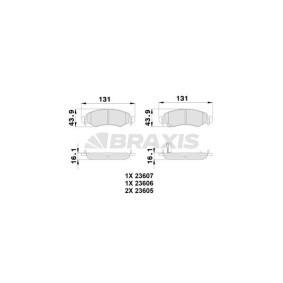 Bremsbeläge AB0119 von BRAXIS günstig für 17,64 € online kaufen