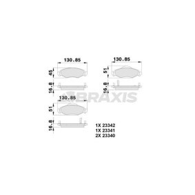 Acquista Kit pastiglie freni da BRAXIS AB0120 a buon mercato per soli 15,38 €