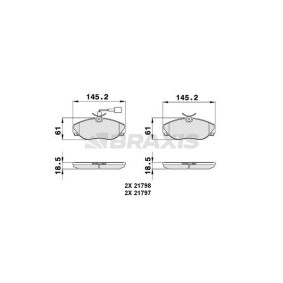 Bremsbeläge AB0126 von BRAXIS günstig für 25,46 € online kaufen