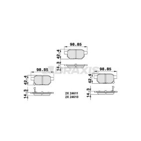 Acquista Kit pastiglie freni da BRAXIS AB0138 a buon mercato per soli 14,81 €