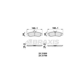 Bremsbeläge AB0183 von BRAXIS günstig für 21,17 € online kaufen