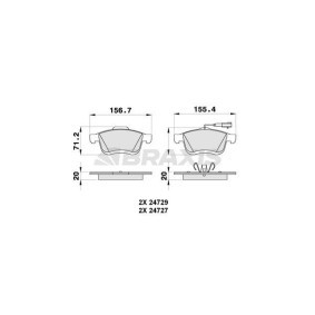 Bremsbeläge AB0264 von BRAXIS günstig für 23,90 € online kaufen