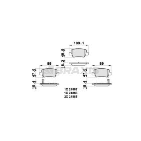 Acquista Kit pastiglie freni da BRAXIS AB0278 a buon mercato per soli 18,13 €