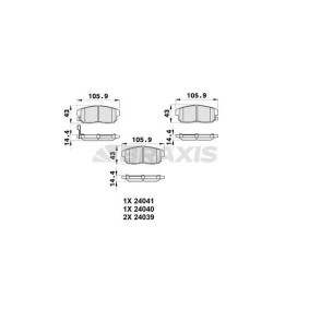 Bremsbeläge AB0354 von BRAXIS günstig für 16,28 € online kaufen