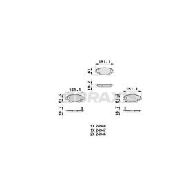 Acquista Kit pastiglie freni da BRAXIS AB0371 a buon mercato per soli 22,06 €