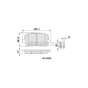 Acquista Kit pastiglie freni da BRAXIS AB0392 a buon mercato per soli 14,90 €