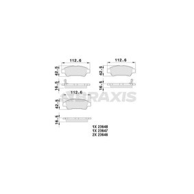 Acquista Kit pastiglie freni da BRAXIS AB0393 a buon mercato per soli 13,29 €