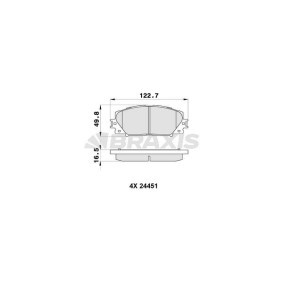 Acquista Kit pastiglie freni da BRAXIS AB0537 a buon mercato per soli 17,28 €