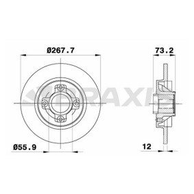 Bremsscheiben des Herstellers BRAXIS - Originalware Artikelnummer: AD0056