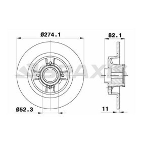 Bremsscheiben des Herstellers BRAXIS - Originalware Artikelnummer: AD0087