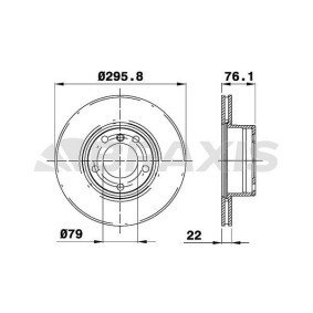Bremsscheiben des Herstellers BRAXIS - Originalware Artikelnummer: AD0184