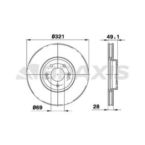 Bremsscheibe AD0991 von BRAXIS günstig für 110,82 € online kaufen