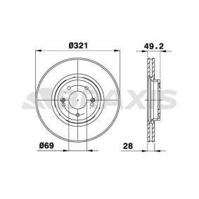 Bremsscheibe AD0992 von BRAXIS günstig für 98,42 € online kaufen