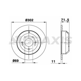 Bremsscheibe AD1035 von BRAXIS günstig für 84,69 € online kaufen