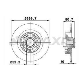 Bremsscheibe AD1038 von BRAXIS günstig für 127,38 € online kaufen