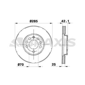 Bremsscheibe für FIAT von BRAXIS