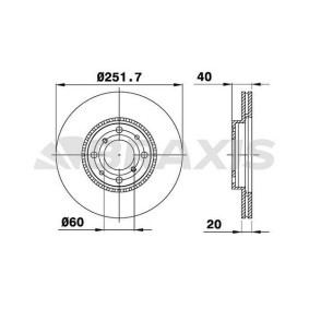 Bremsscheibe AE0106 von BRAXIS günstig für 50,83 € online kaufen
