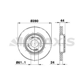 Bremsscheibe AE0156 von BRAXIS günstig für 60,49 € online kaufen