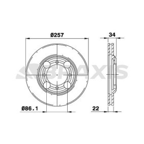 Bremsscheibe AE0407 von BRAXIS günstig für 46,41 € online kaufen