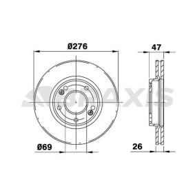 Bremsscheibe für HYUNDAI von BRAXIS
