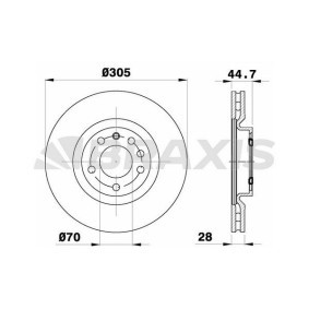 Bremsscheibe für FIAT von BRAXIS