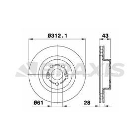 Bremsscheibe AE0525 von BRAXIS günstig für 107,77 € online kaufen