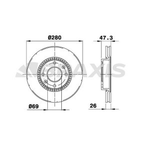 Bremsscheibe für HYUNDAI von BRAXIS