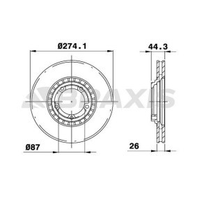 Bremsscheibe AE0569 von BRAXIS günstig für 58,45 € online kaufen