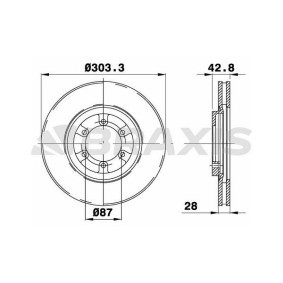 Bremsscheibe AE0588 von BRAXIS günstig für 77,35 € online kaufen
