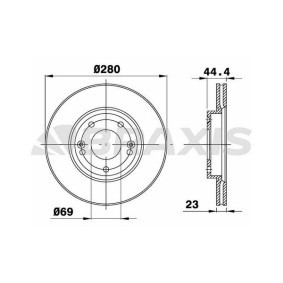 Bremsscheibe für HYUNDAI von BRAXIS