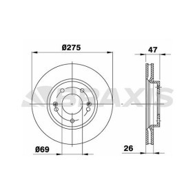 Bremsscheibe für HYUNDAI von BRAXIS