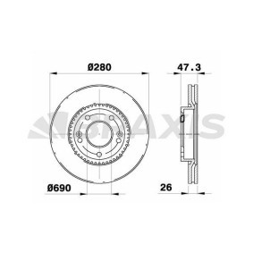 Bremsscheibe AE0692 von BRAXIS günstig für 65,72 € online kaufen