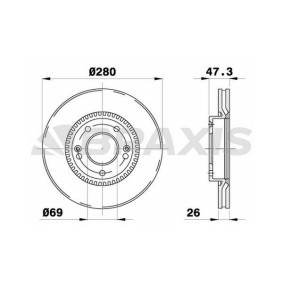 Bremsscheibe AE0705 von BRAXIS günstig für 72,09 € online kaufen