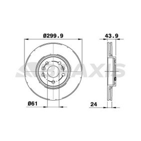 Bremsscheibe AE0778 von BRAXIS günstig für 82,62 € online kaufen
