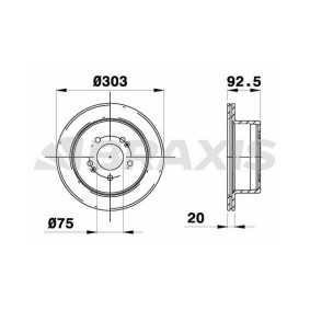 Bremsscheibe AE0784 von BRAXIS günstig für 91,51 € online kaufen