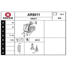 Lichtmaschine AR8011 von SNRA günstig für 157,89 € online kaufen