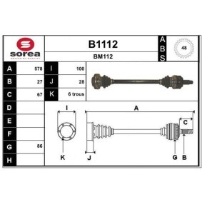 Antriebswelle B1112 von SNRA günstig für 223,19 € online kaufen