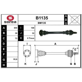 Antriebswelle B1135 von SNRA günstig für 244,02 € online kaufen