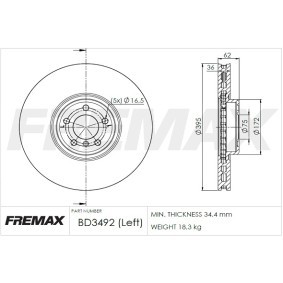 Kühlerdeckel des Herstellers FREMAX - Originalware Artikelnummer: BD-3492