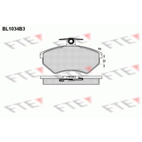Bremsbeläge BL1034B3 von FTE günstig für 20,82 € online kaufen