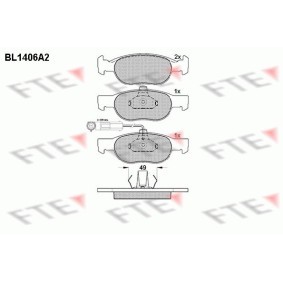 Bremsbeläge BL1406A2 von FTE günstig für 41,55 € online kaufen