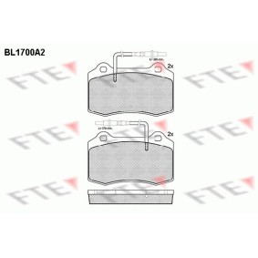Bremsbeläge BL1700A2 von FTE günstig für 34,01 € online kaufen